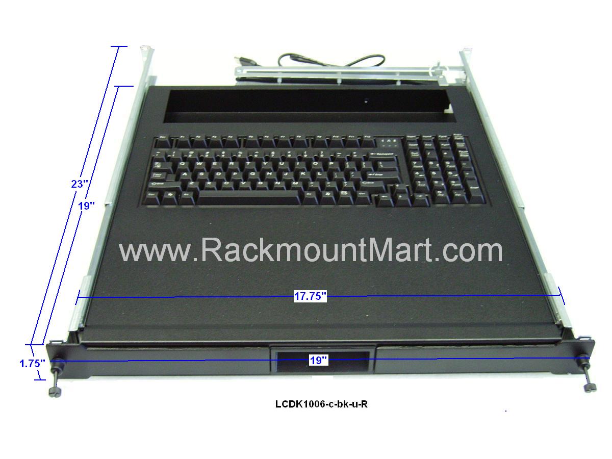 LCDK1006C Rackmount Mart Xymphony 1U Rackmount Keyboard with Mouse