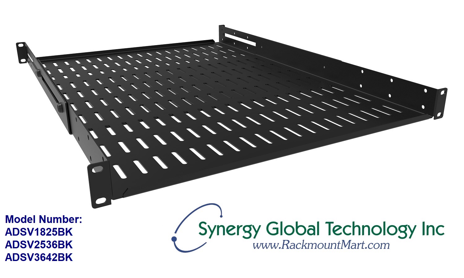 IT Rackmount Vented Shelf Sliding 1U 14Point Mount