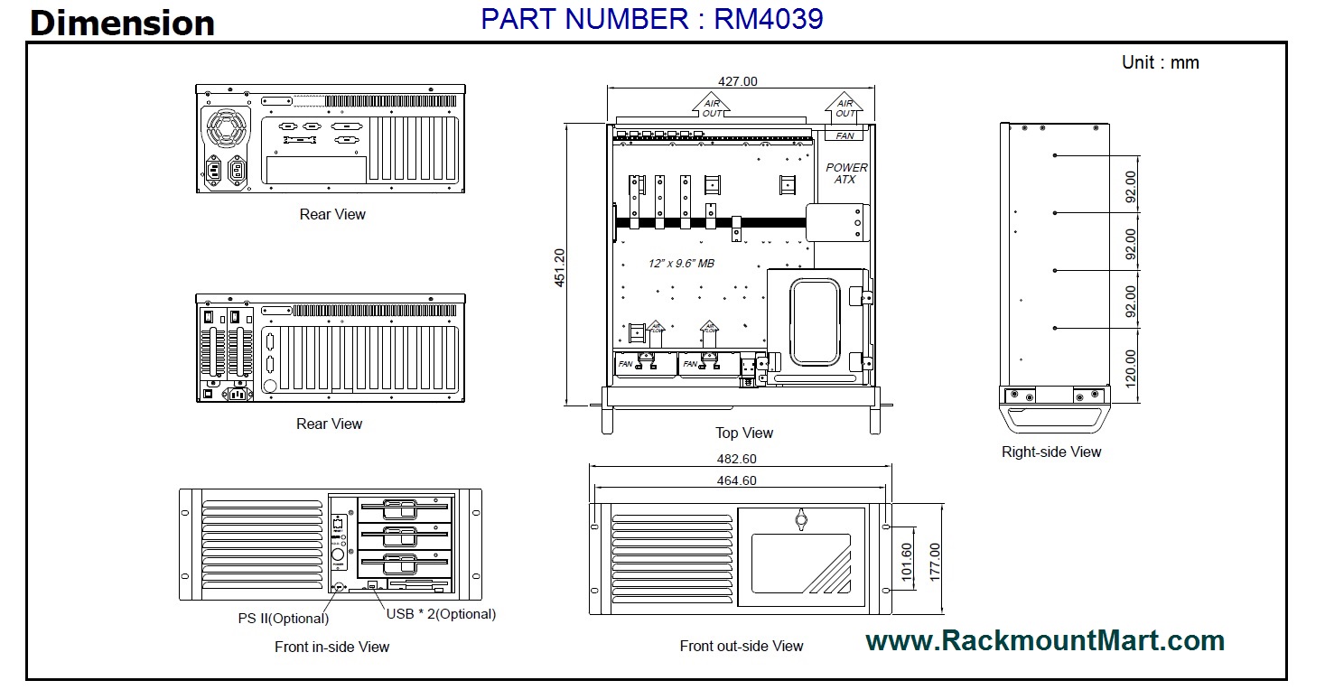 RM4039 4U Server Case RackmountMart